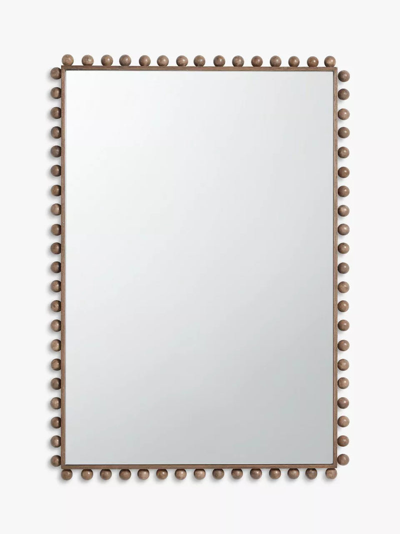 John Lewis Bobbin rectangular wood frame mirror 85x60cm - British product