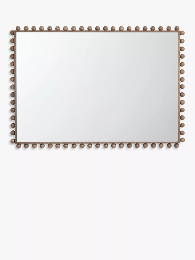 John Lewis Bobbin rectangular wood frame mirror 85x60cm - British product
