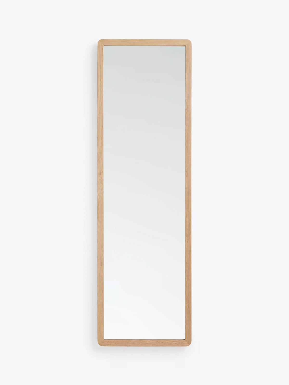 Miroir d'entrée John Lewis Slim en chêne massif 140x43cm, version britannique
