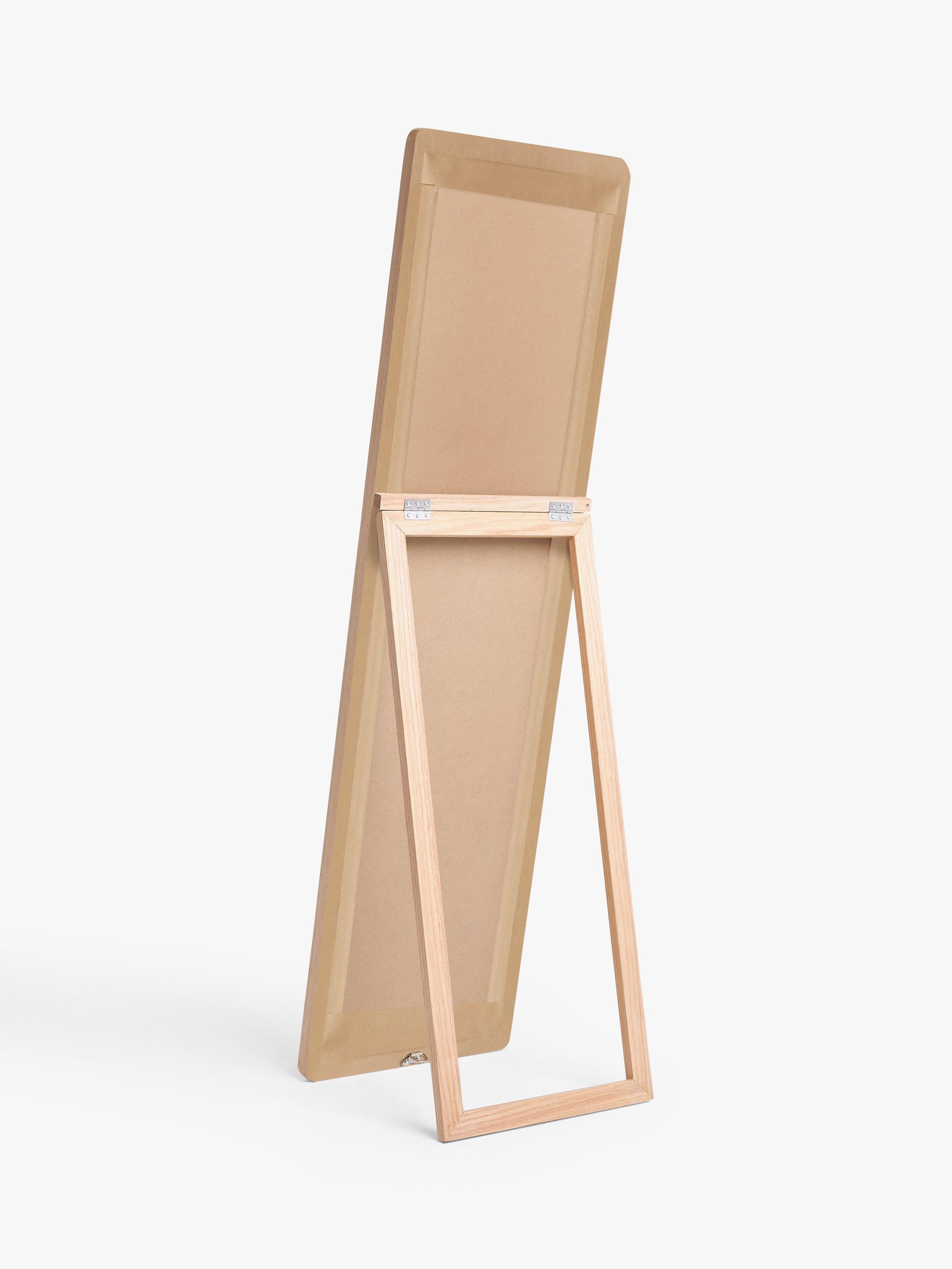John Lewis solid oak cheval mirror 160cm, imported from the UK