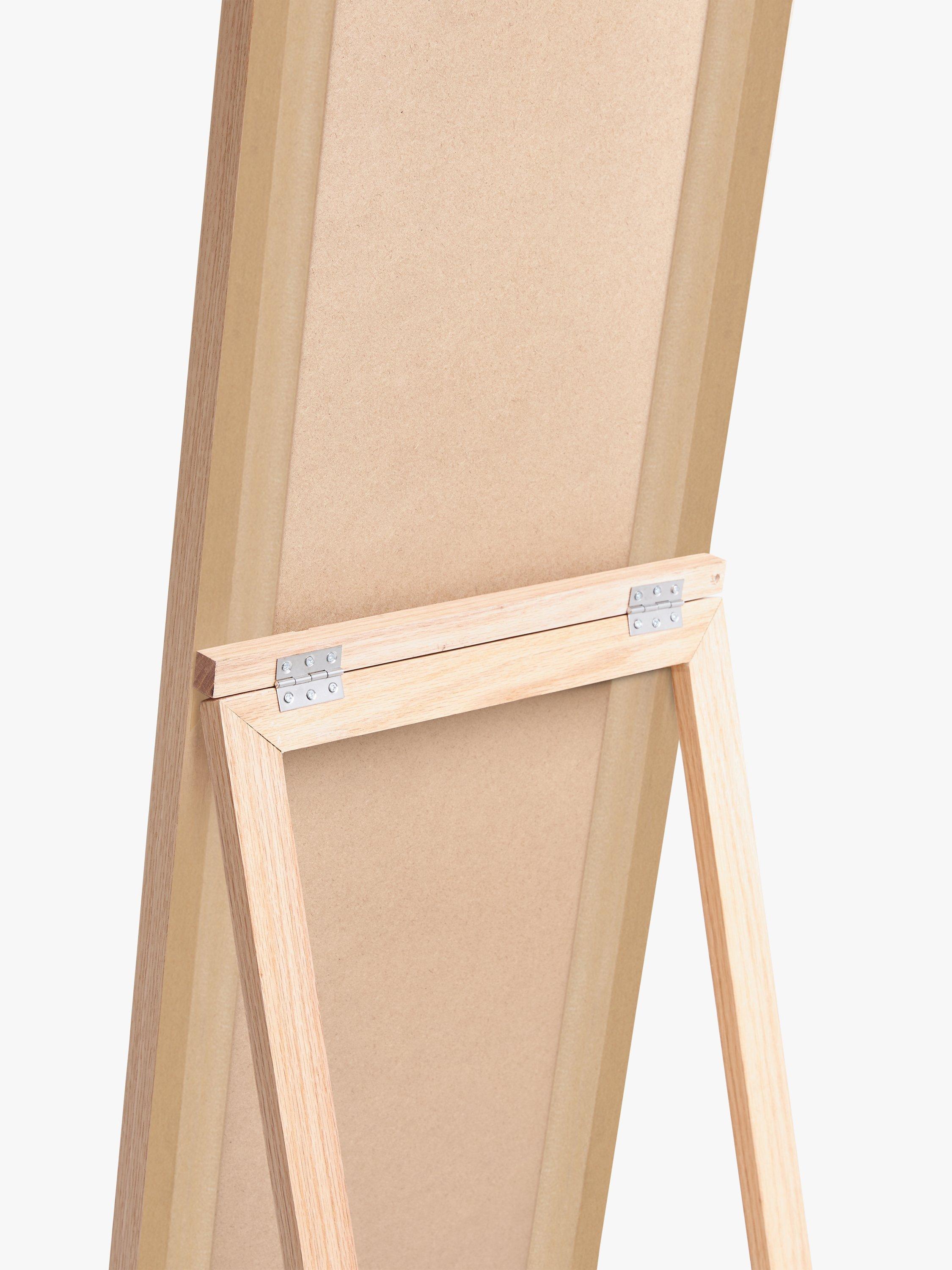 John Lewis solid oak cheval mirror 160cm, imported from the UK