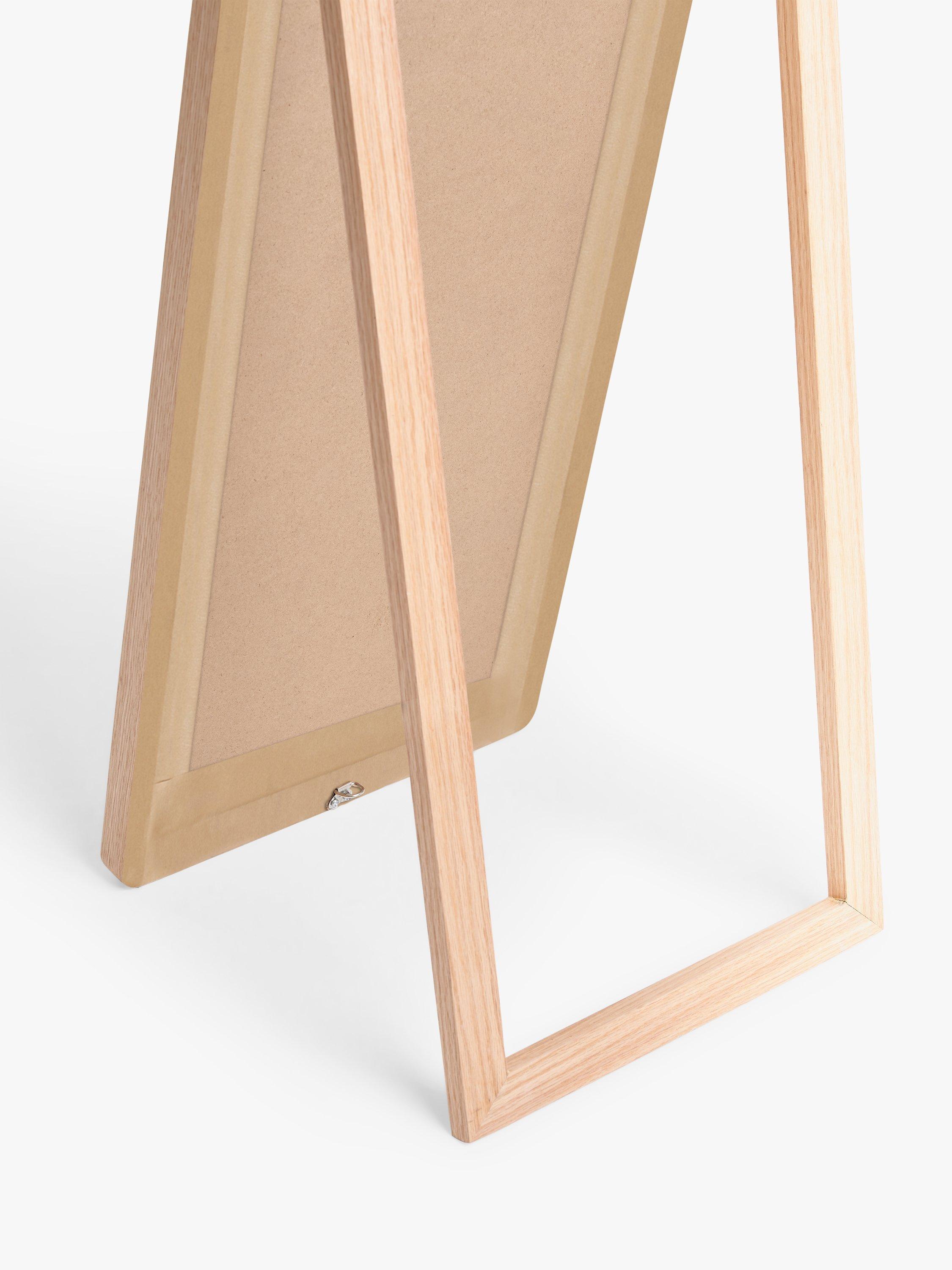 John Lewis solid oak cheval mirror 160cm, imported from the UK