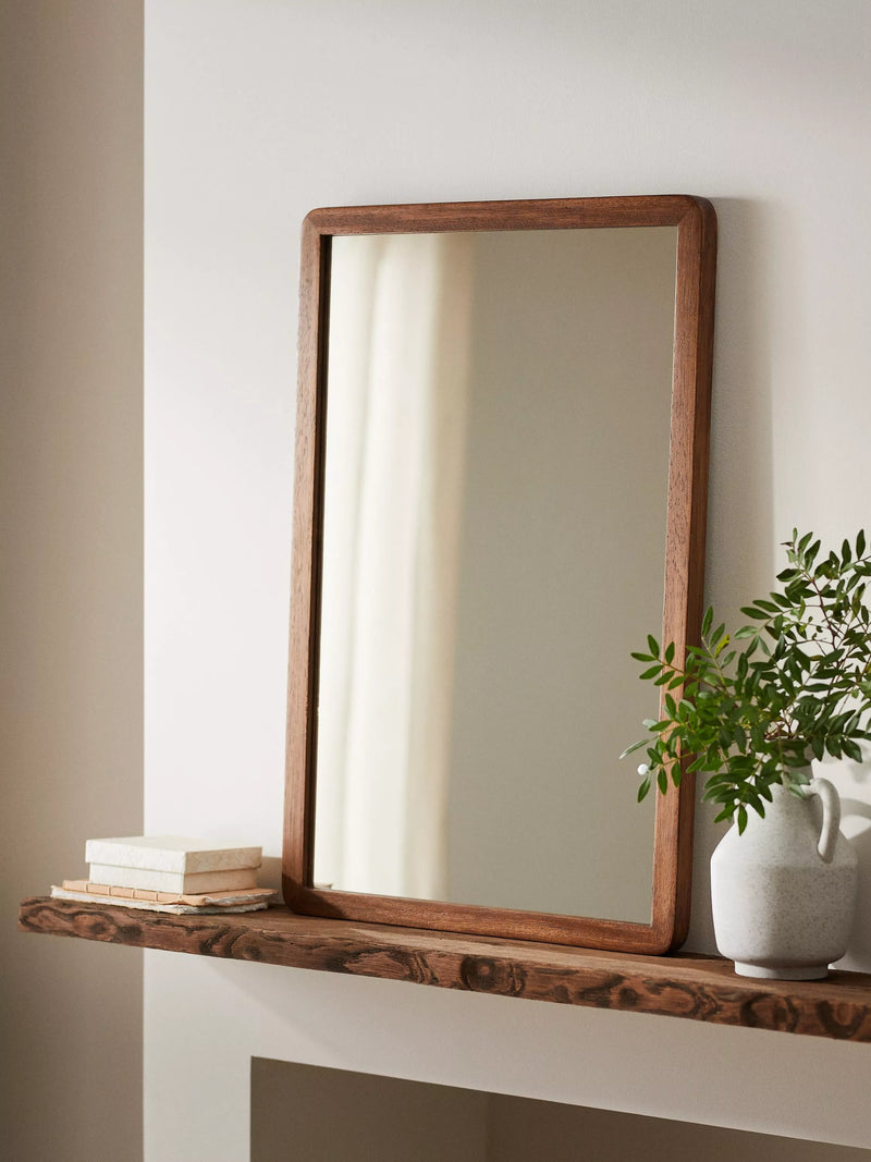 John Lewis solid oak rectangular wall mirror 75x50cm (British brand)