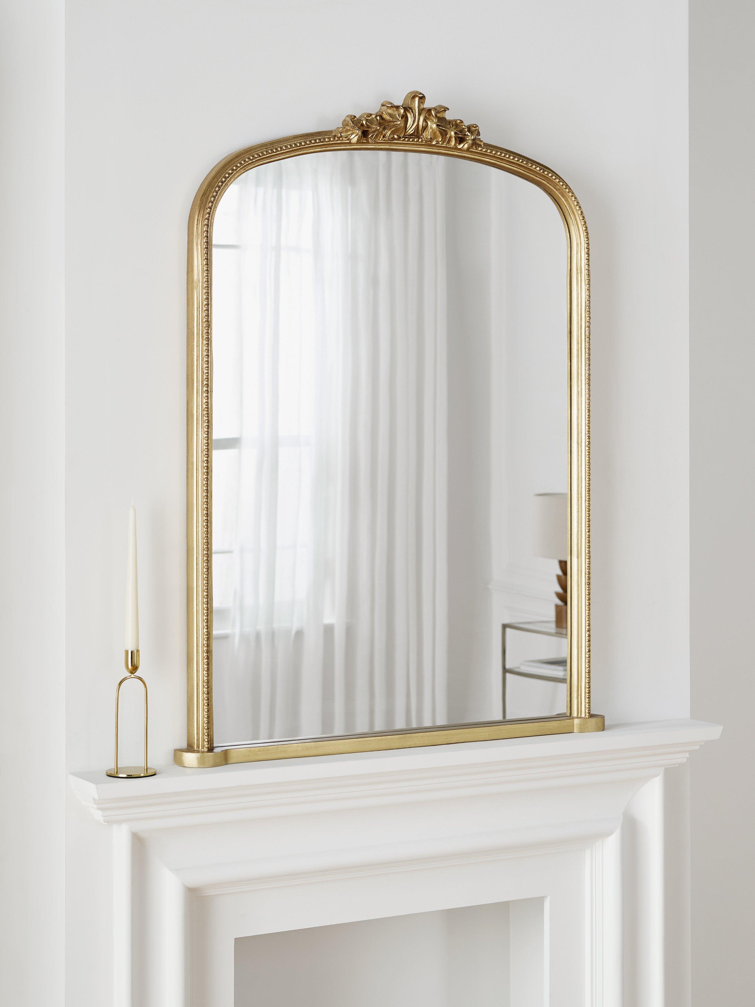 John Lewis vintage ornate gold overmantel mirror 85x115cm (British brand)