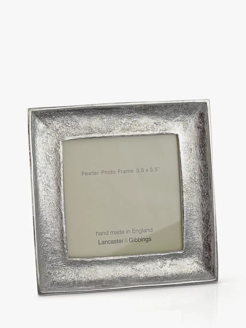 Lancaster and Gibbings Kingston pewter photo frame 3.5x3.5 inches, imported from the UK