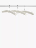 John Lewis padded satin clothes hangers white set of 3 - British product