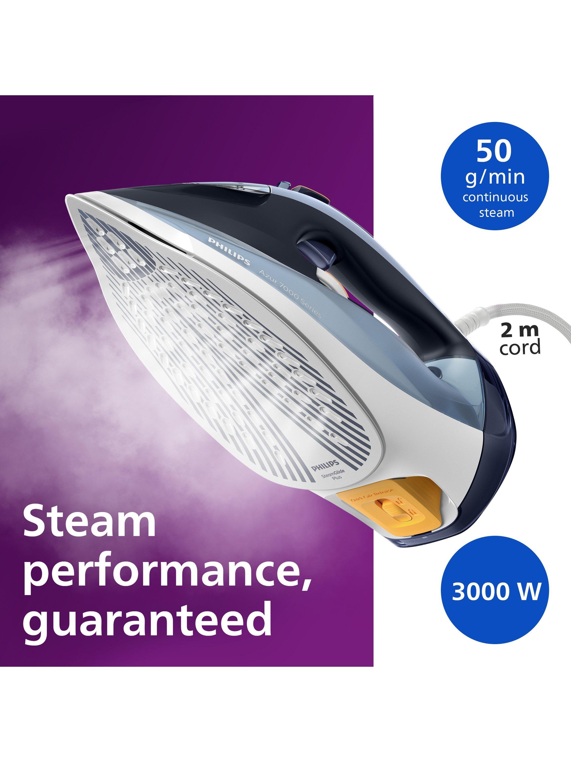 Philips 7000 Series SteamGlide Plus steam iron blue (British brand)