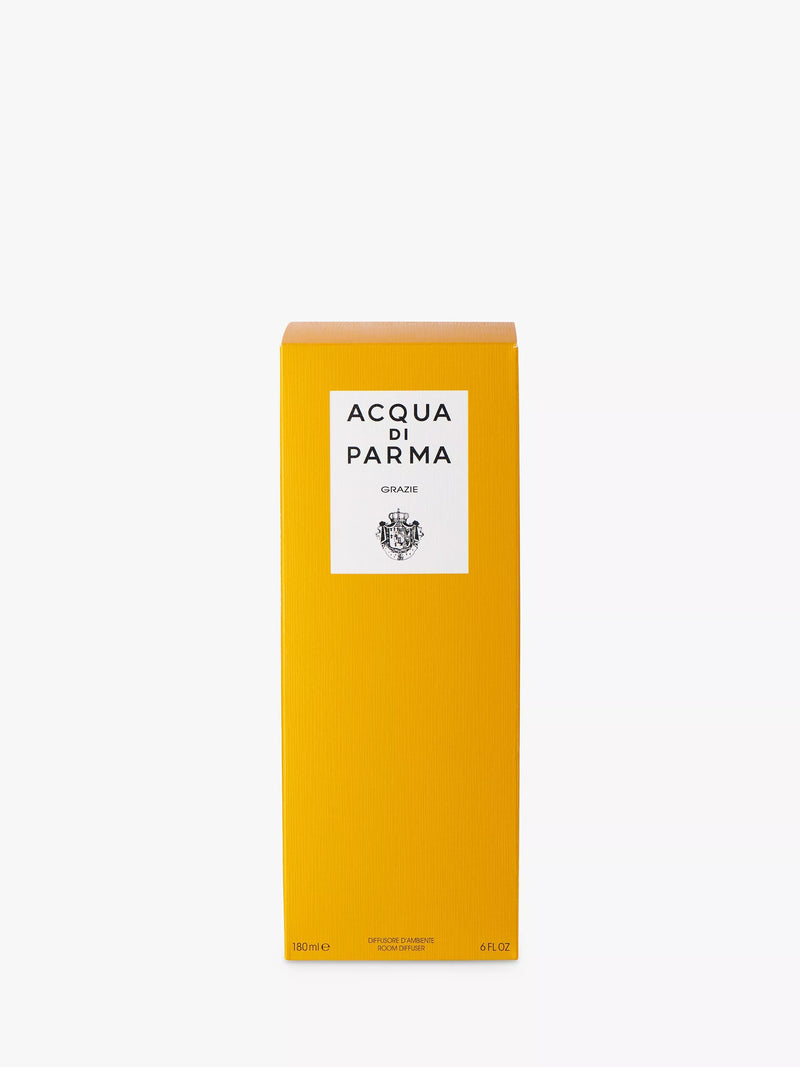 Acqua di Parma Grazie scented room diffuser with natural rattan reeds, 180ml - British product