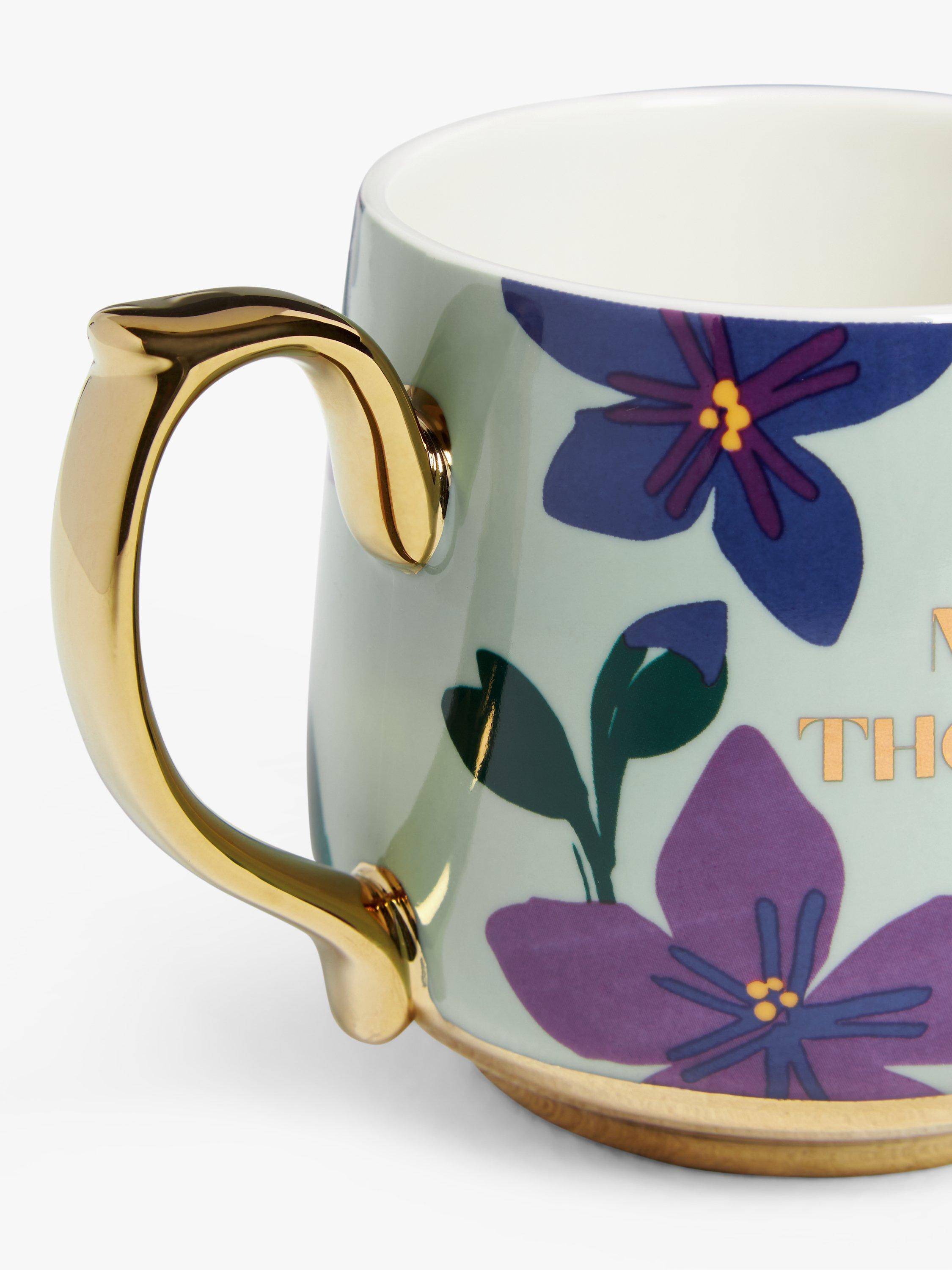 John Lewis Fødselsdagsblomst Krus i Fint Porselen 434ml, Britisk versjon