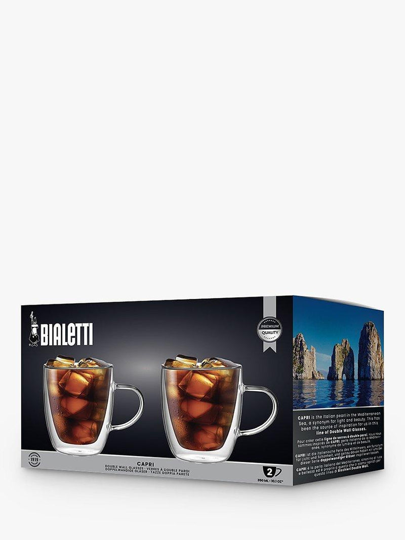 Bialetti double-walled coffee glasses set of 2 350ml - British product