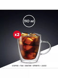Bialetti double-walled coffee glasses set of 2 350ml - British product