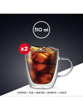 Bialetti double-walled coffee glasses set of 2 350ml - British product