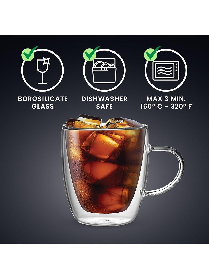 Bialetti dobbeltveggede kaffeglass sett med 2 350ml - Britisk produkt