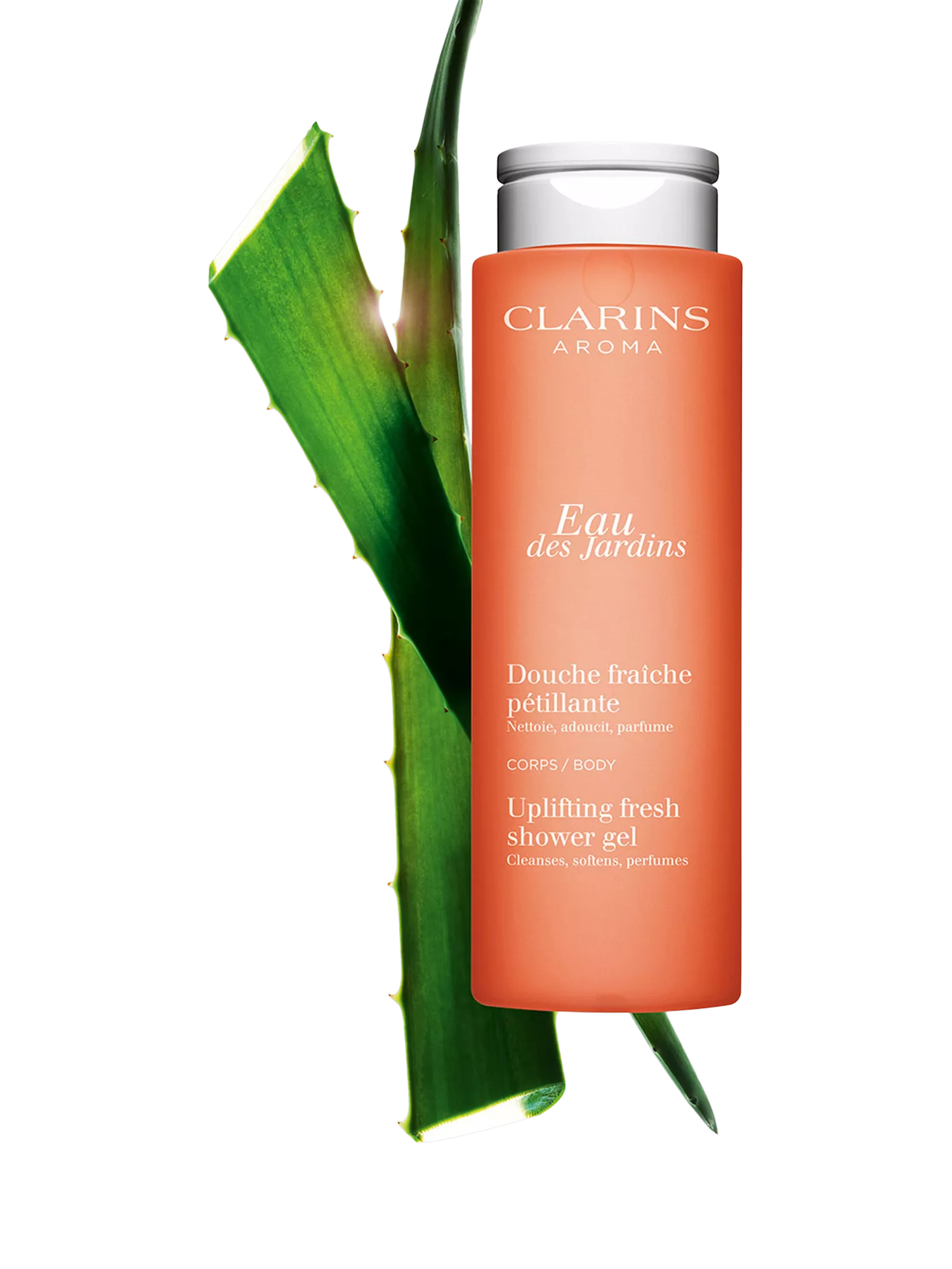 Clarins Eau des Jardins Uplifting Fresh shower gel 200ml - British product