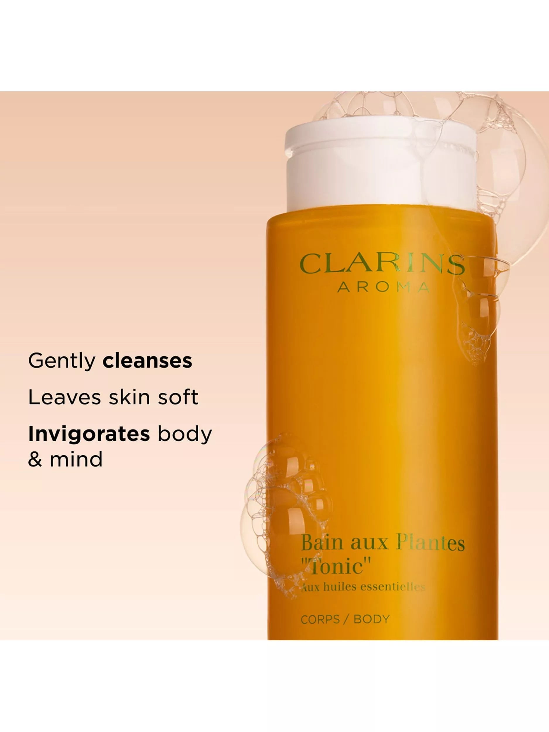 Clarins Tonic Bath and Shower Concentrate eco-refillable 200ml - British product