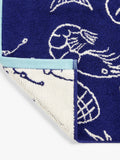 Mini Moderns Frutti di Mare bath mat in midnight, imported from the UK