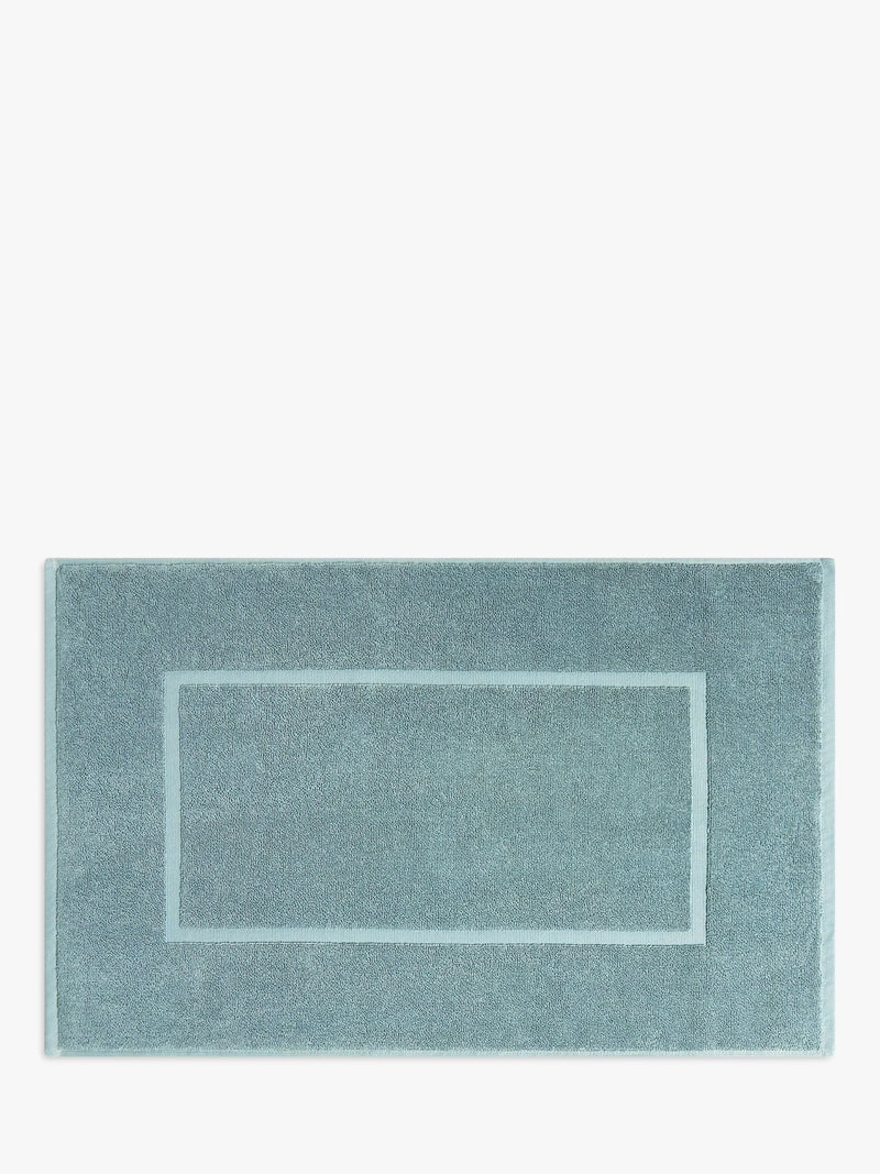 John Lewis Egyptian Cotton Bath Mat, Soft Teal