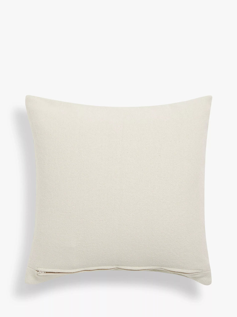 John Lewis hand-embroidered square cushion with botanical design, UK version