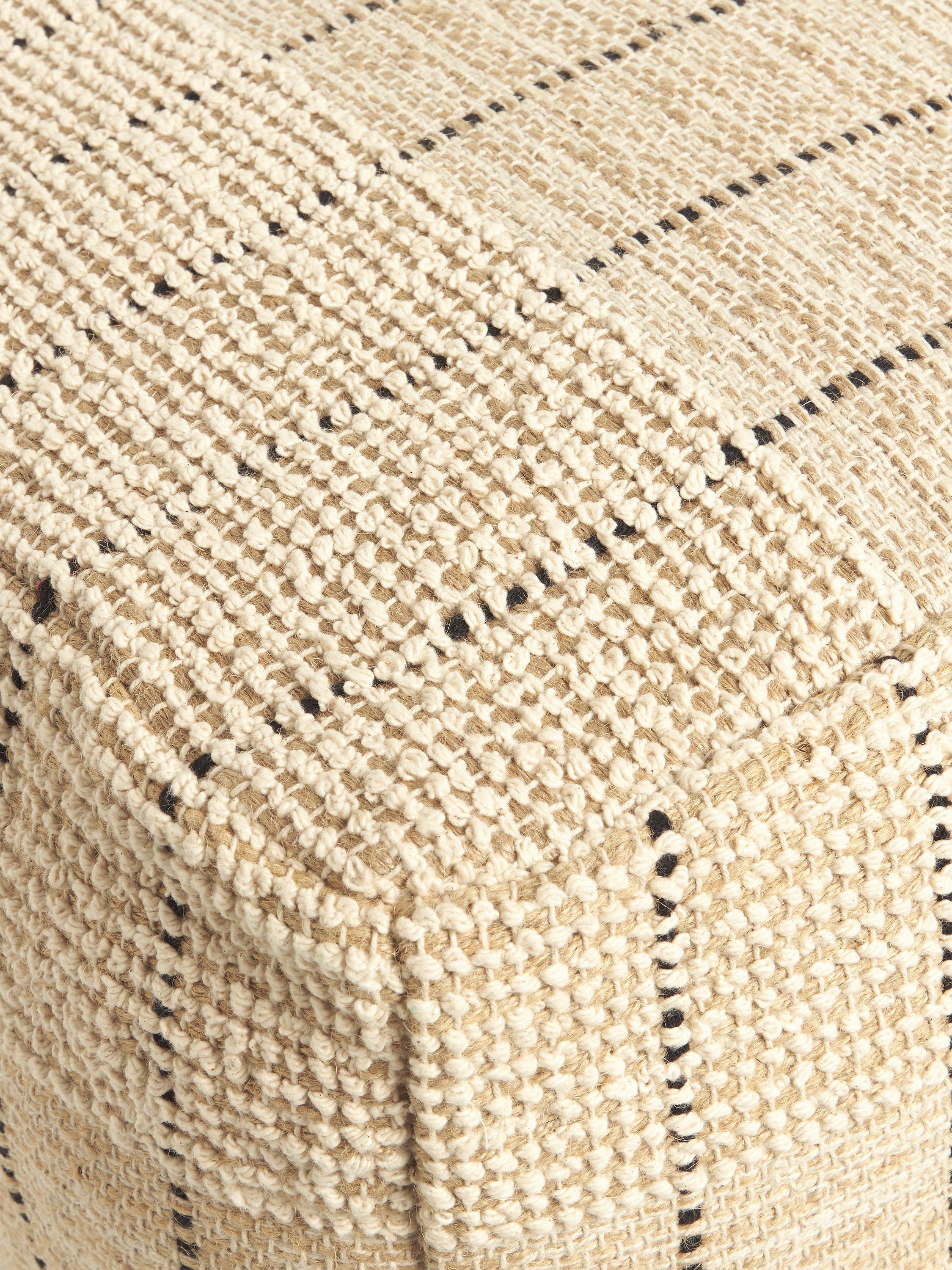 John Lewis jute woven stripe pouffe (British brand)