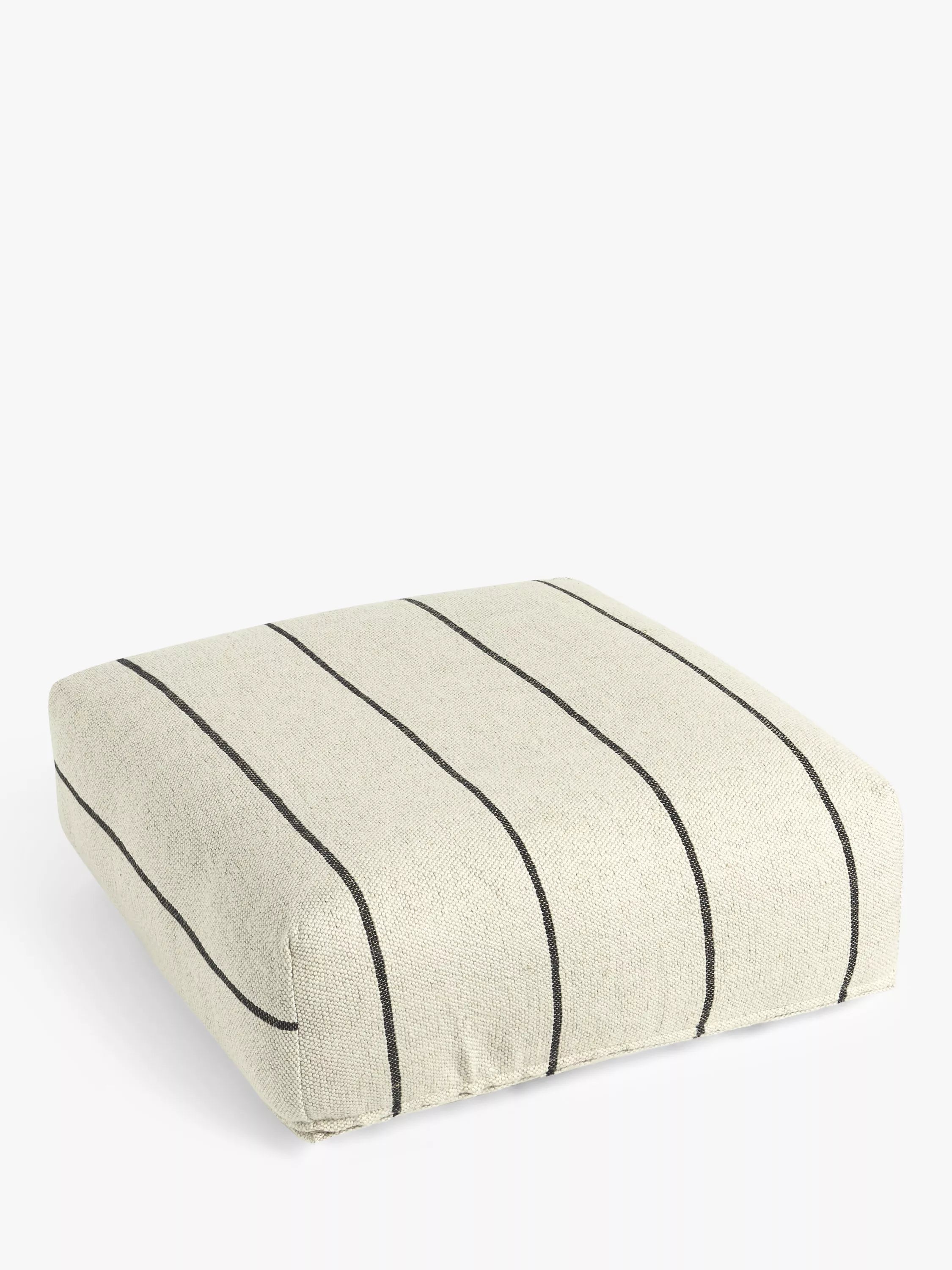 John Lewis woven stripe natural bean cube 20x60x60cm, UK version