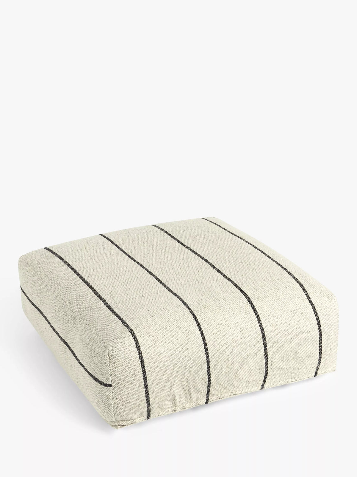 John Lewis woven stripe natural bean cube 20x60x60cm, UK version