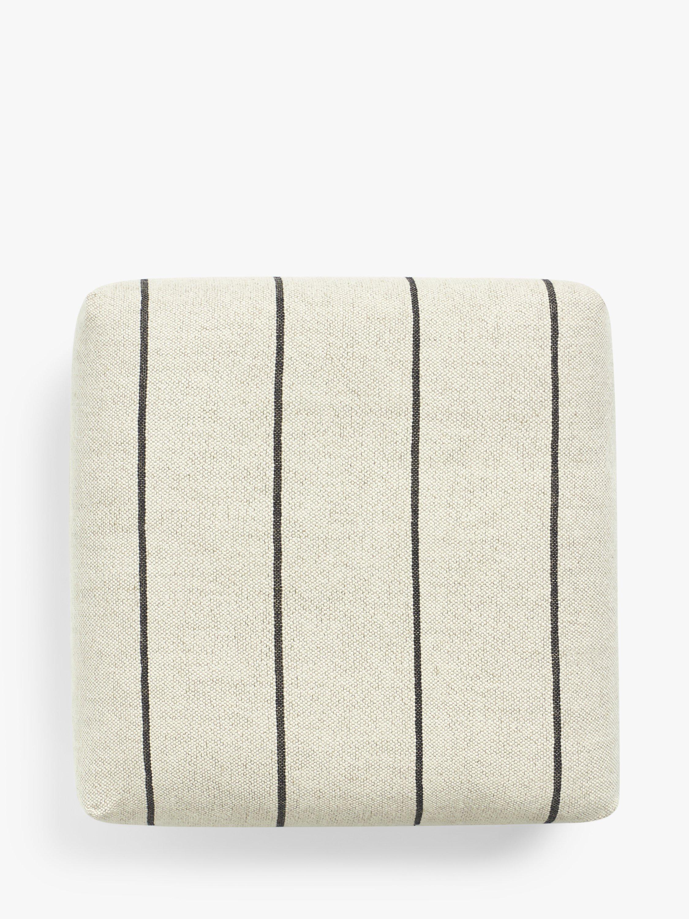 John Lewis woven stripe natural bean cube 20x60x60cm, UK version