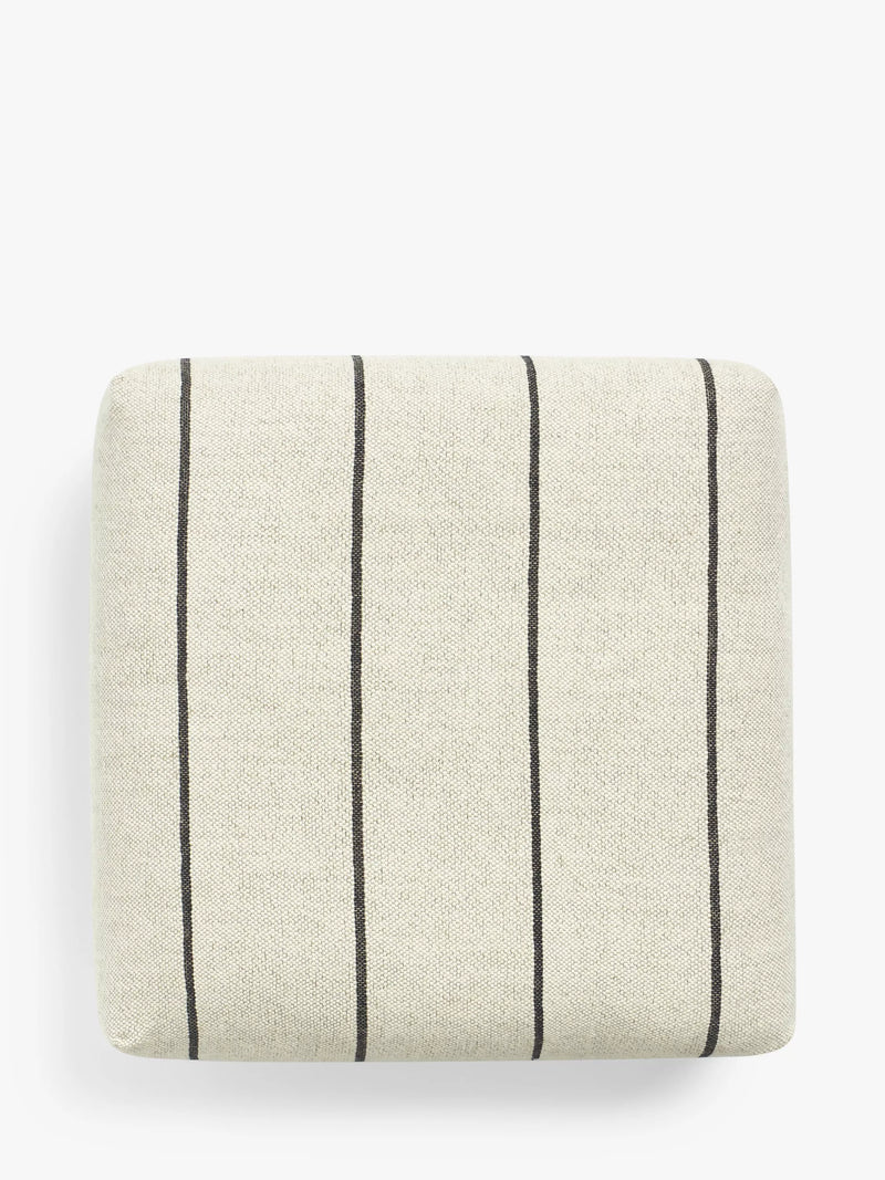 John Lewis woven stripe natural bean cube 20x60x60cm, UK version