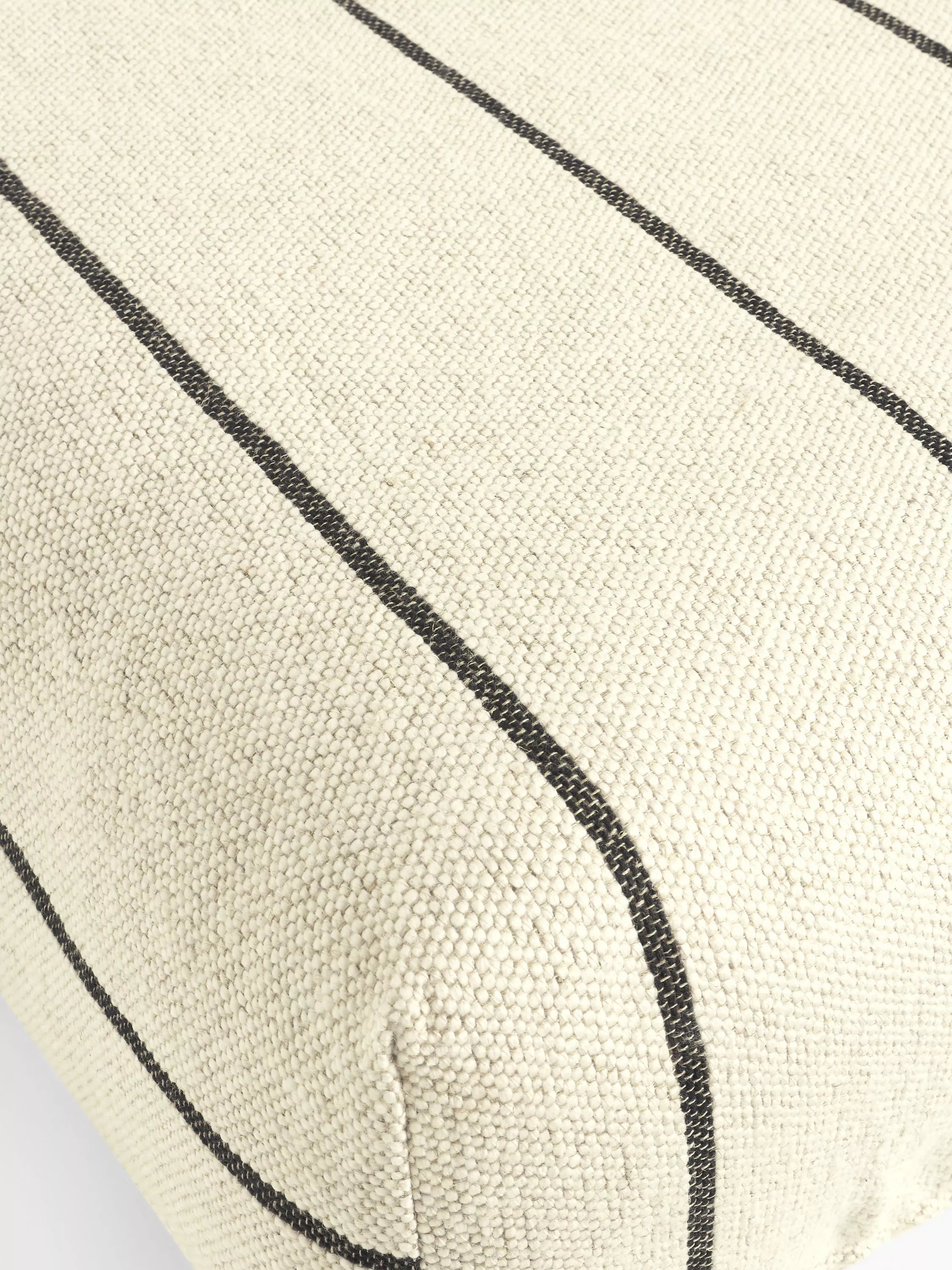 John Lewis woven stripe natural bean cube 20x60x60cm, UK version