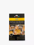 NoStik rectangular reusable non-stick air fryer liner pack of 2, UK version