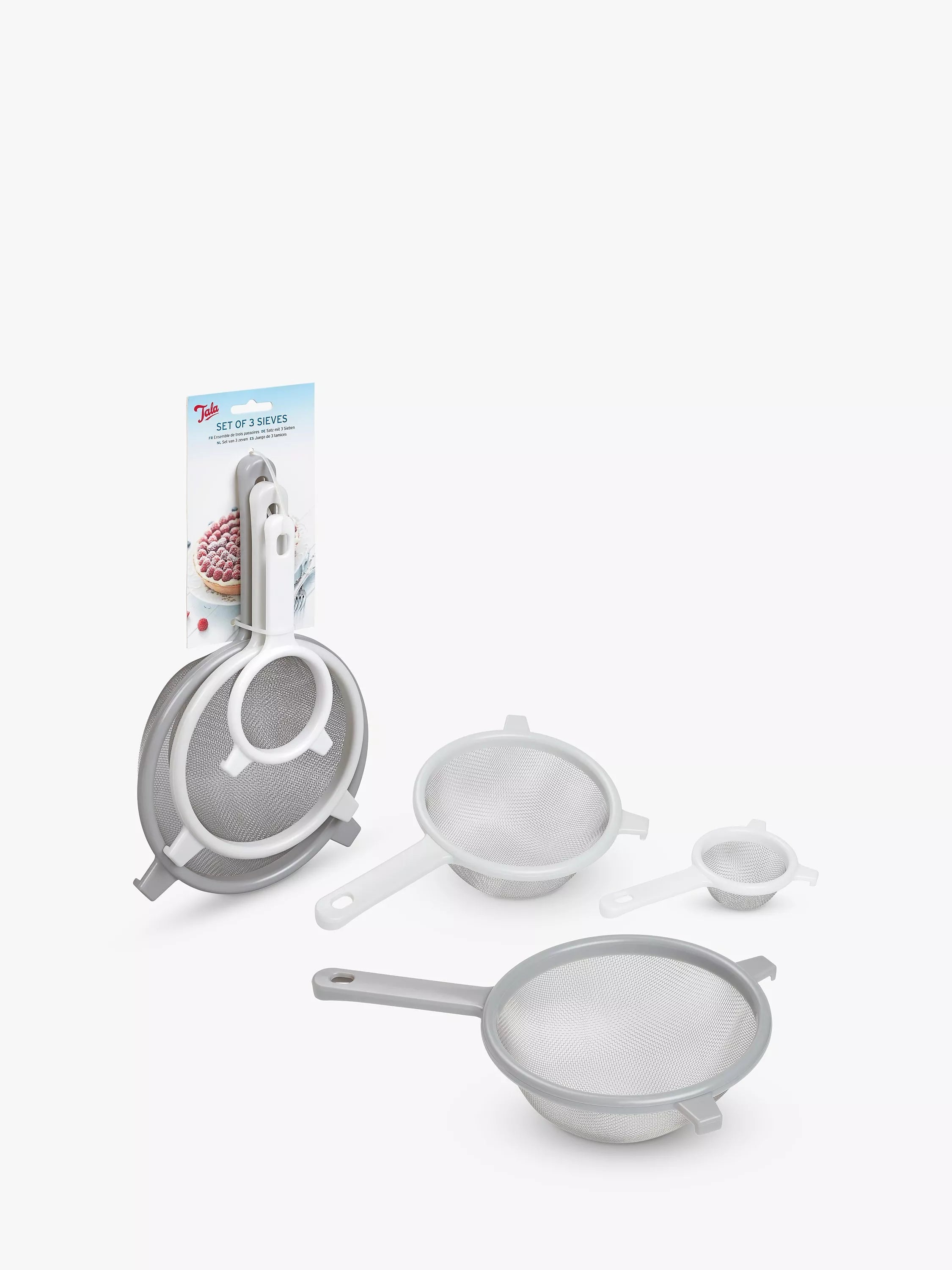 Tala Kitchen Sieves set of 3 in grey (British brand)