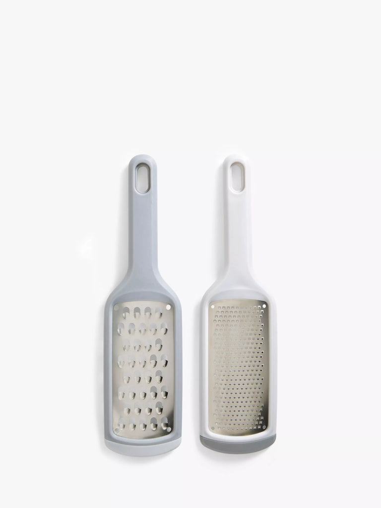 John Lewis ANYDAY Hand-Held Grater & Zester, Set of 2, Grey