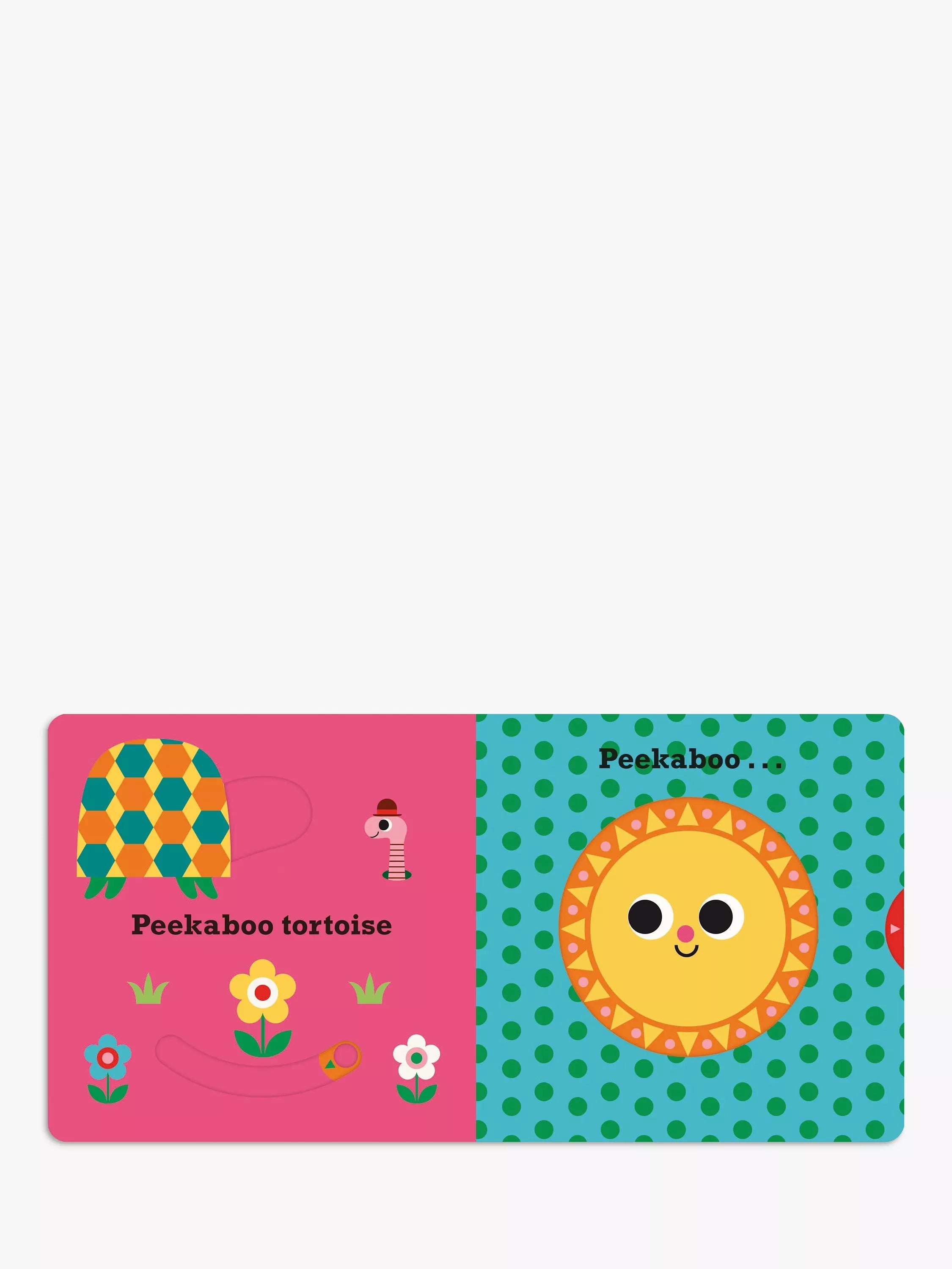 Nosy Crow Peekaboo Lion board book with sliders and mirror, UK version