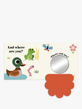 Felt flaps buggy book Where's Mr Duck with surprise mirror - British product