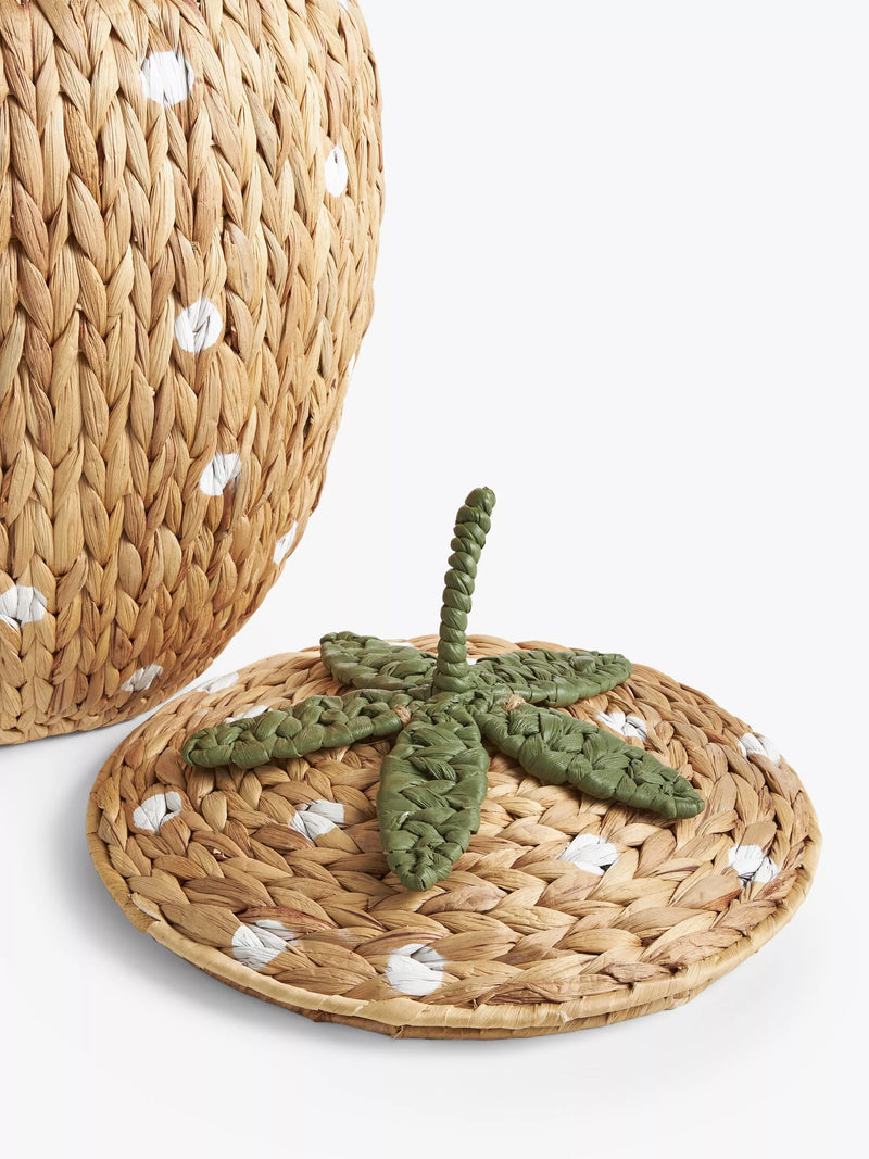 John Lewis strawberry water hyacinth storage basket medium - British product