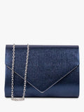 Paradox London Darcy Simmer clutch bag metallic finish (British brand)