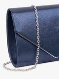Paradox London Darcy Simmer clutch bag metallic finish (British brand)
