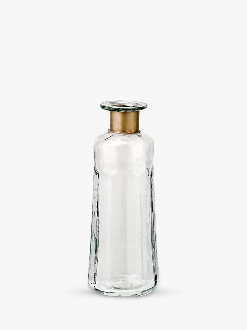 Nkuku Chara clear glass bottle vase - British product