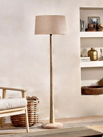 John Lewis nkuku Sahar Mango Wood Floor Lamp Base Natural- Buy online at McGrocer