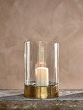 nkuku hurricane lantern clear gold 31cm tall - British product