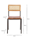 nkuku Iswa dining chair with leather seat - British product