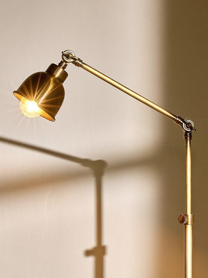 Nkuku Chapda floor lamp antique brass, UK version