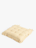 John Lewis frilled stripe seat pad 43x43cm with cotton cover, UK version