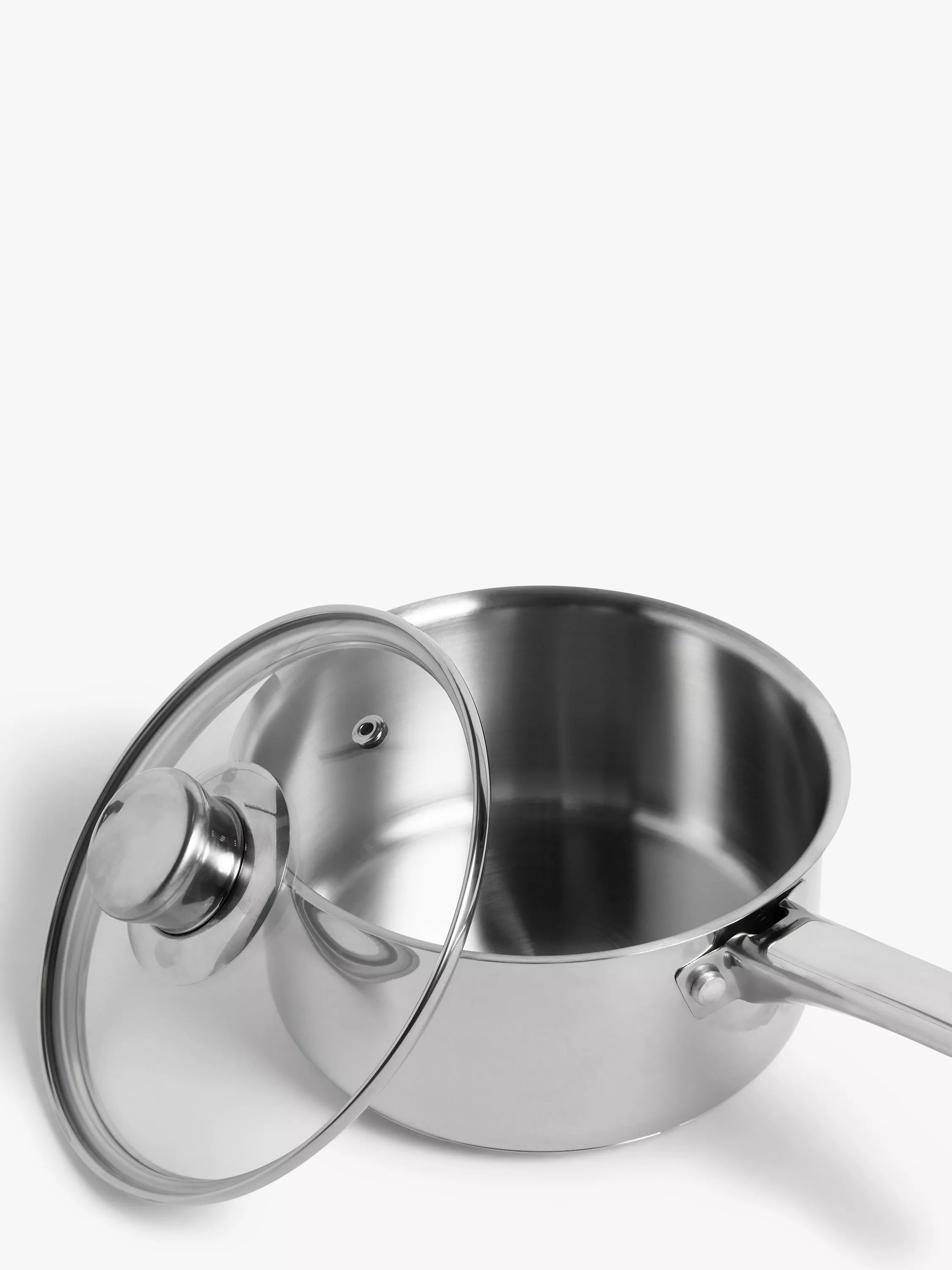 John Lewis 5-piece stainless steel pan set - British product