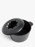John Lewis cast iron fondue set black 700ml - British product