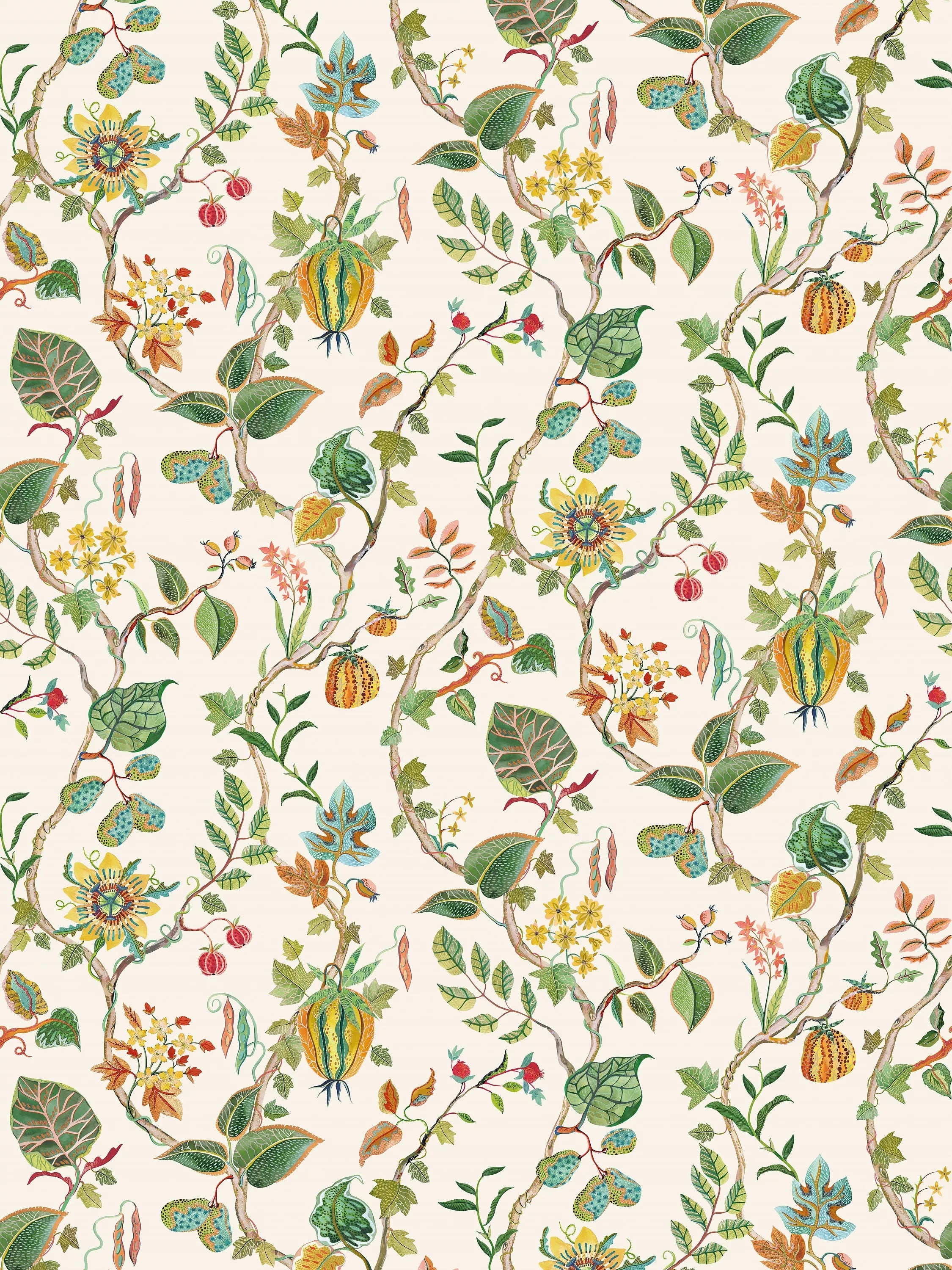 Osborne & Little Mythica tapet blomster 9m x 52cm, britisk versjon