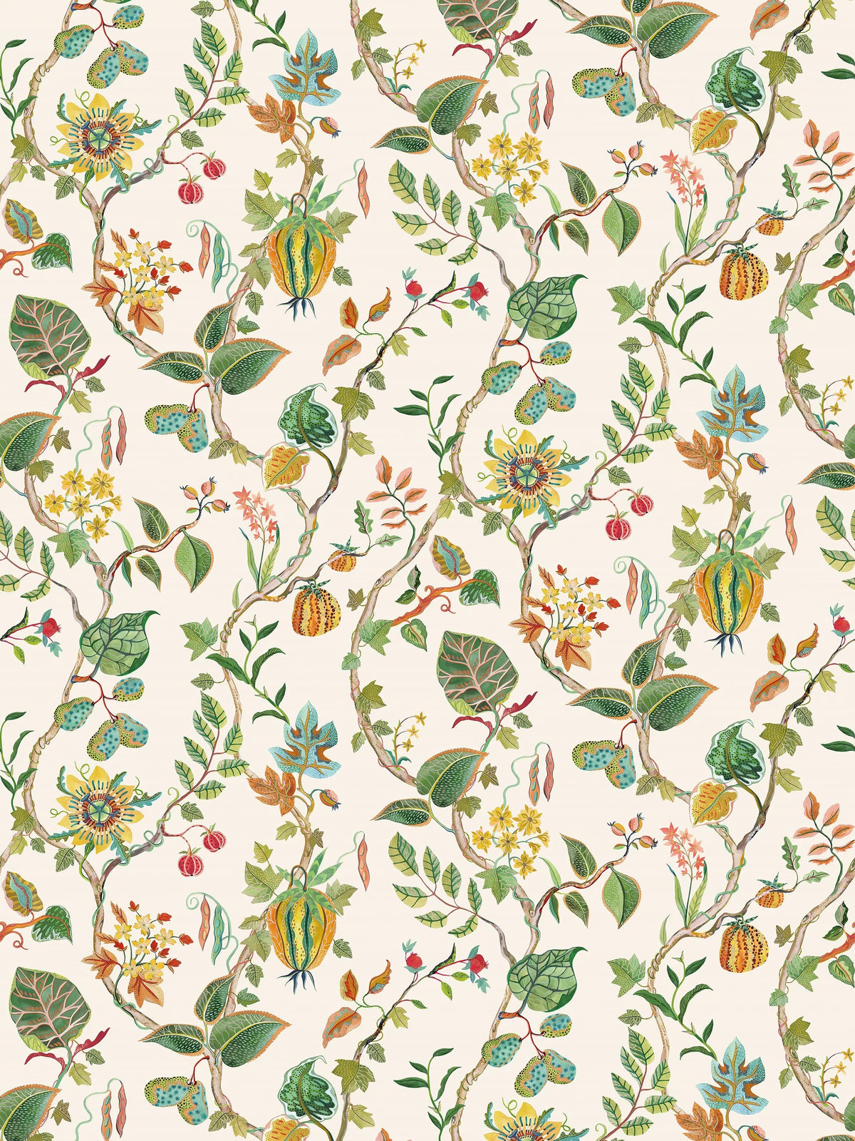Osborne & Little Mythica tapet blomster 9m x 52cm, britisk versjon