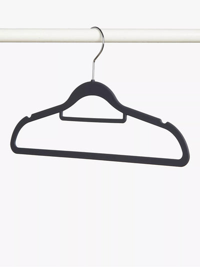 John Lewis John Lewis Slim Plastic Hangers Set of 10 Black- Buy online at McGrocer