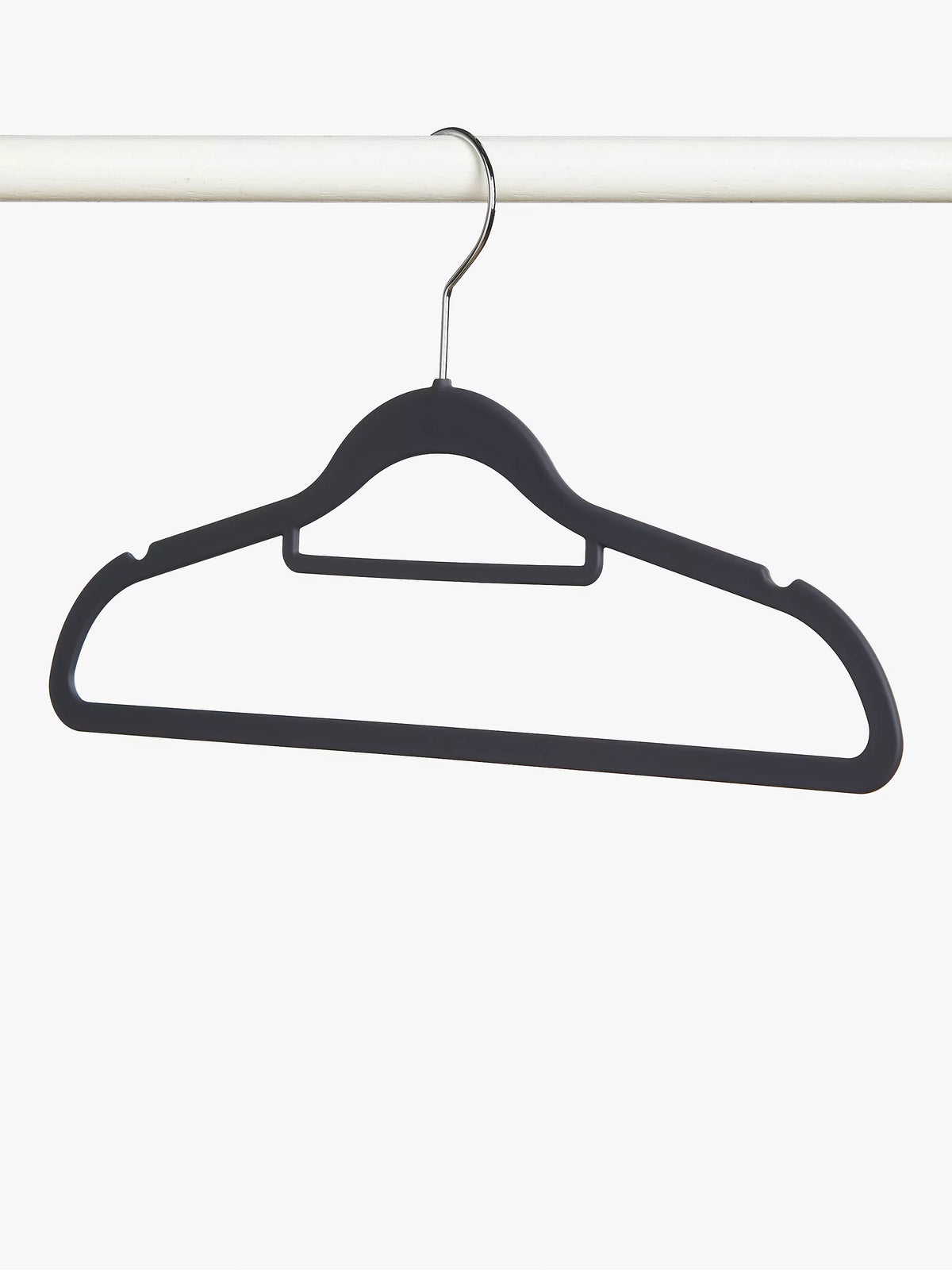 John Lewis slim plastic hangers set of 10 black (British brand)
