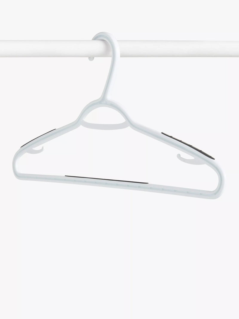 John Lewis white plastic hangers pack of 10 (British brand)