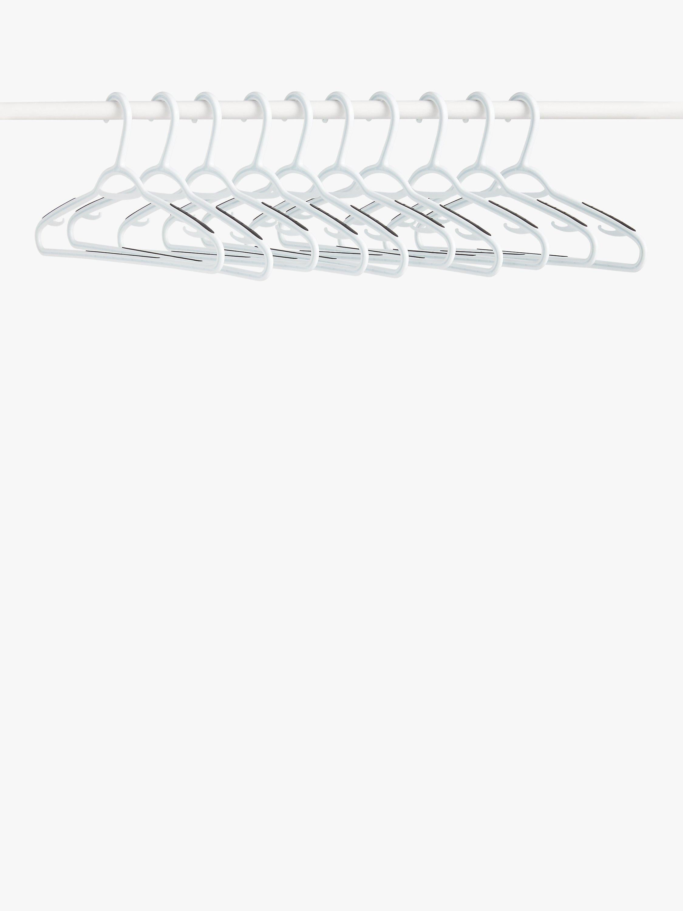 John Lewis white plastic hangers pack of 10 (British brand)